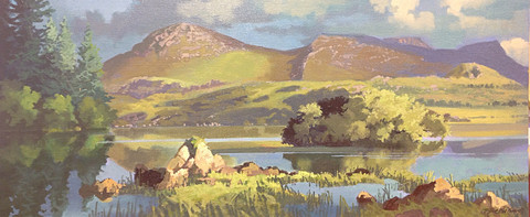 Rock Of Ages. Ballynahinch Lake. Connemara
